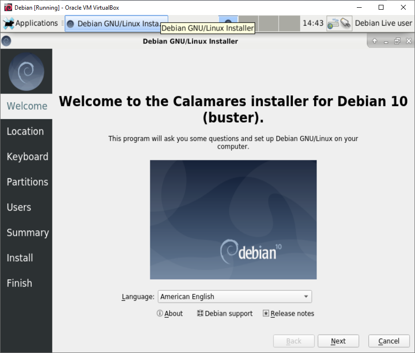 Calamares installer