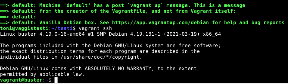 vagrantssh